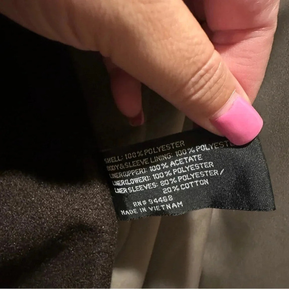 NWOT-Men’s ALFANI Tan Button Down Zippered Lining Coat. Size 44R. - Picture 9 of 9